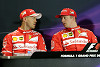 Foto zur News: Rote erste Reihe: Räikkönen beschwingt, Vettel angefressen