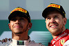 Foto zur News: Vettel #AND# Hamilton: Glaube an Feindschaft &quot;ein bisschen