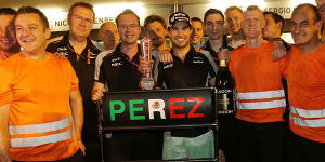 Foto zur News: Force India: Jubel bei Perez, Frust bei Hülkenberg