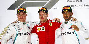 Foto zur News: Formel 1 Bahrain 2018: Wie knapp Vettel wirklich gewonnen