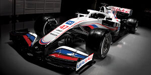 Foto zur News: Haas-Team präsentiert neuen Look: Mick Schumachers Auto ist