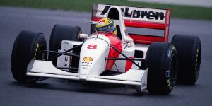 Foto zur News: In Imola: Sebastian Vettel fährt Demorunden in Sennas McLaren