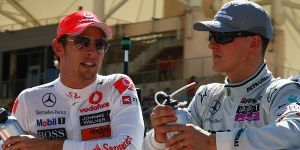 Foto zur News: Button: &quot;Hinter Schumacher zu fahren war das Größte&quot;