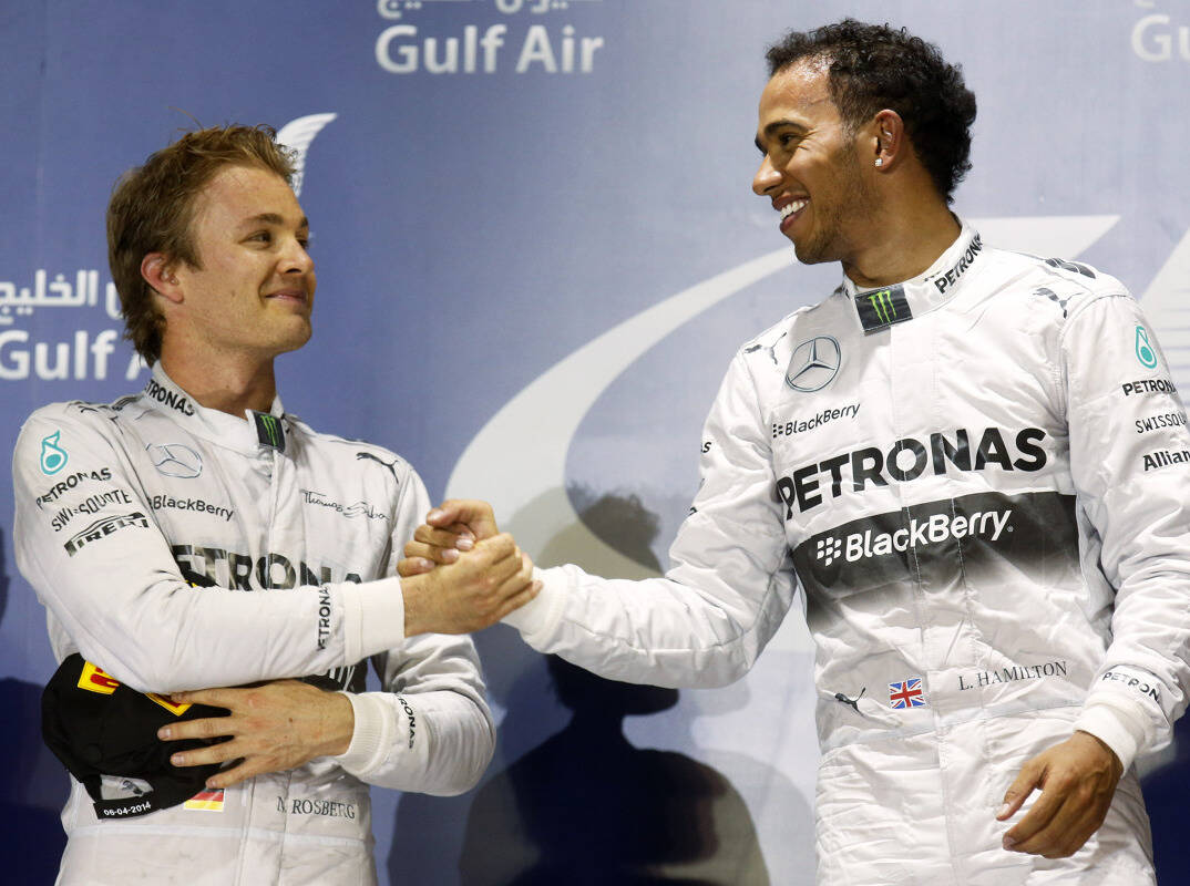 Foto zur News: Lewis Hamilton: So hat Nico Rosberg in Bahrain 2014 getrickst