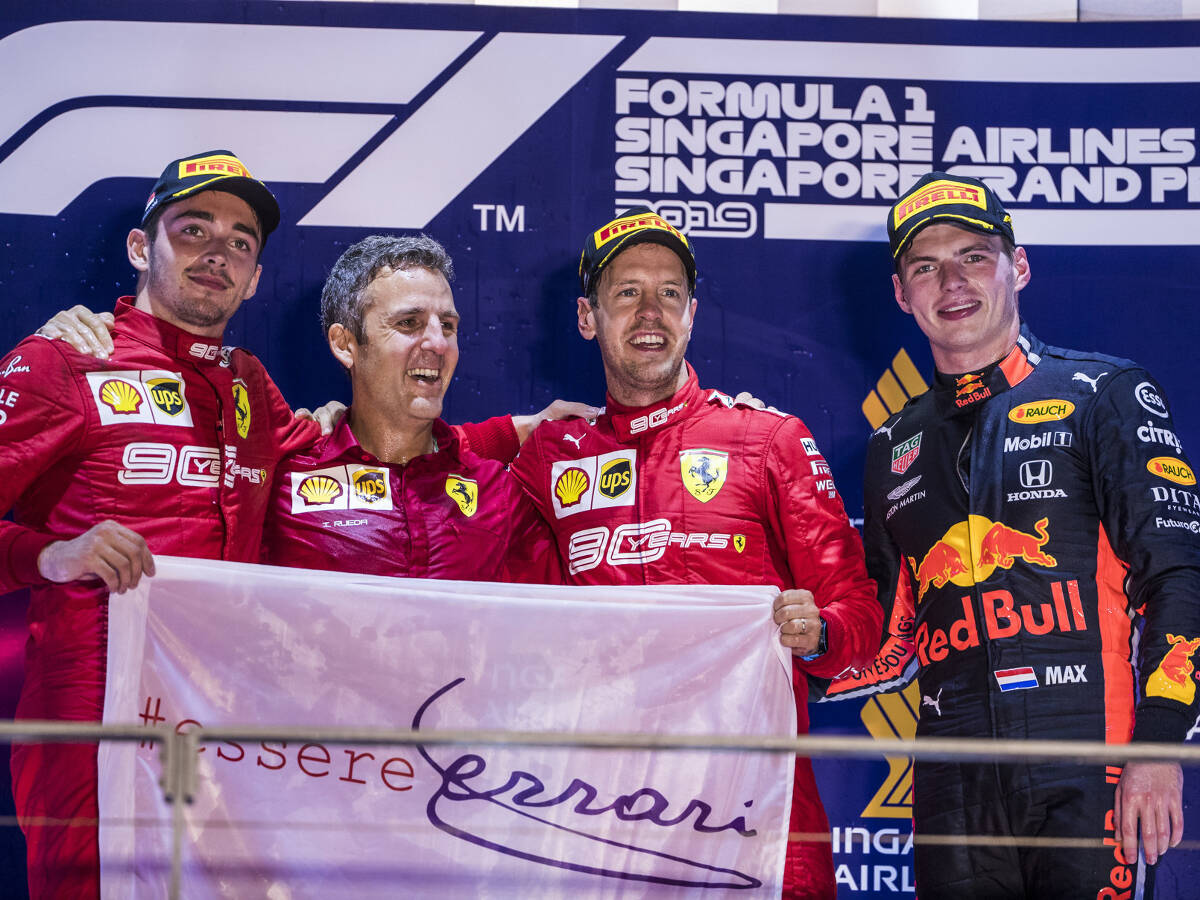 Foto zur News: Formel 1 Singapur 2019: "Undercut" beschert Vettel den Sieg!