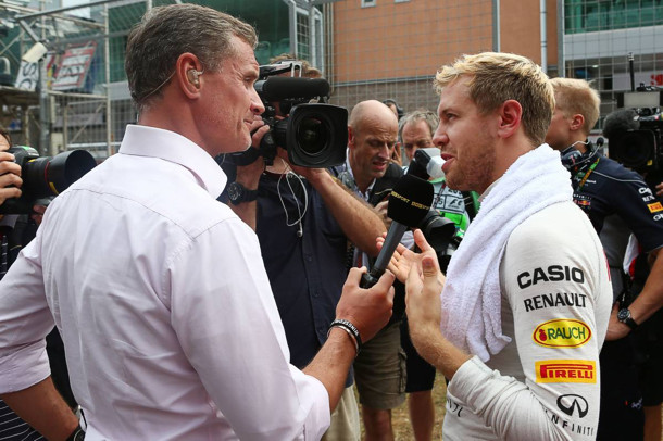 David Coulthard mit Sebastian Vettel