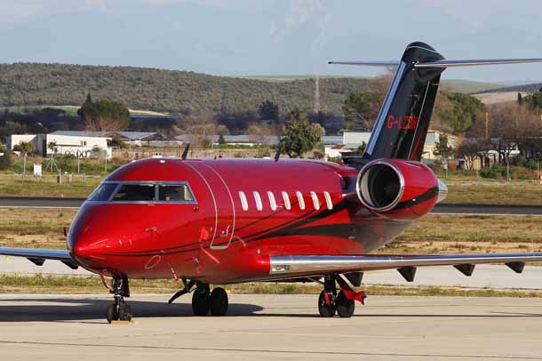 Privatjet auf dem Flugplatz
