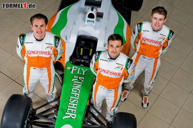 Foto zur News: Seine Formel-1-Karriere begann 2010 als Testfahrer. Die Stammpiloten damals: Adrian Sutil und Vitantonio Liuzzi.