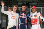Gallerie: Sebastian Vettel (Red Bull), Mark Webber (Red Bull) und Lewis Hamilton (McLaren)