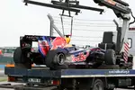 Gallerie: Das Auto von Sebastian Vettel (Red Bull) nach der Kollision