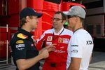 Gallerie: Sebastian Vettel (Red Bull) Stefano Domenicali (Ferrari-Teamchef) und Michael Schumacher (Mercedes)