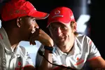 Foto zur News: Lewis Hamilton (McLaren) und Jenson Button (McLaren)