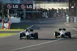 Foto zur News: Nick Heidfeld (Sauber) und Kamui Kobayashi (Sauber)