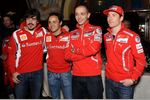Foto zur News: Fernando Alonso, Felipe Massa (Ferrari), Valentino Rossi und Nicky Hayden