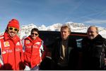 Foto zur News: Fernando Alonso, Giancarlo Fisichella und Luca di Montezemolo (Präsident) (Ferrari)