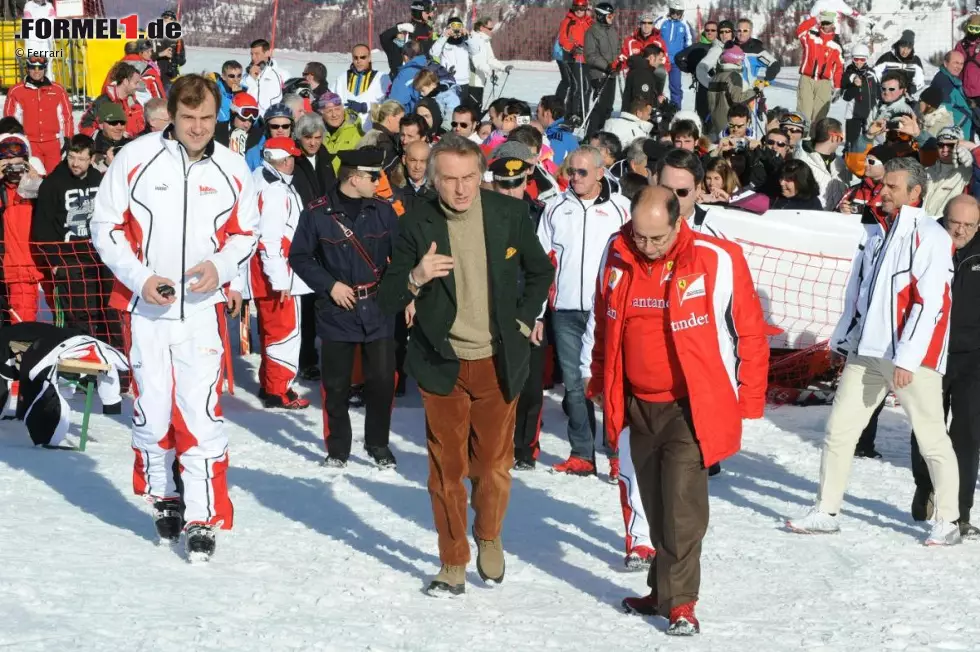 Foto zur News: Luca di Montezemolo (Präsident) und Luca Colajanni (Pressesprecher) (Ferrari)