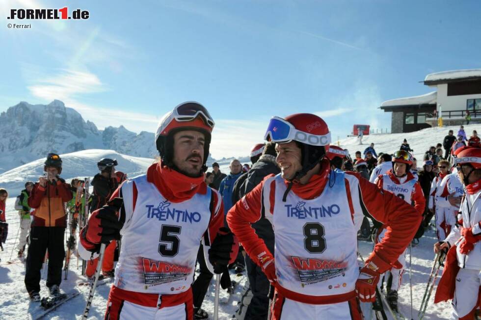 Foto zur News: Fernando Alonso und Giancarlo Fisichella (Ferrari)