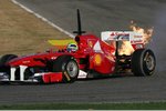 Foto zur News: Feuer aus dem Heck vom Ferrari von Felipe Massa
