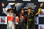 Gallerie: Lewis Hamilton (McLaren), Sebastian Vettel (Red Bull) und Witali Petrow (Renault)