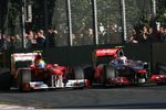 Foto zur News: Felipe Massa (Ferrari) und Jenson Button (McLaren)