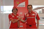Foto zur News: Fernando Alonso und Stefano Domenicali (Teamchef) (Ferrari)