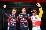 Gallerie: Sebastian Vettel, Mark Webber (Red Bull) und Lewis Hamilton (McLaren)