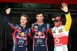 Gallerie: Sebastian Vettel, Mark Webber (Red Bull) und Lewis Hamilton (McLaren)