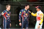 Gallerie: Sebastian Vettel, Mark Webber (Red Bull) und Lewis Hamilton (McLaren)