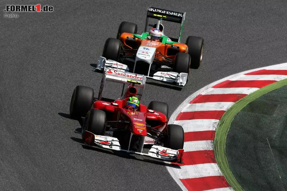 Foto zur News: Felipe Massa (Ferrari) und Adrian Sutil (Force India)