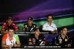 Foto zur News: Hintere Reihe: Timo Glock (Marussia-Virgin), Heikki Kovalainen (Lotus) und Vitantonio Liuzzi (HRT); vordere Reihe: Paul di Resta (Force India), Sebastien Buemi (Toro Rosso) und Witali Petrow (Renault)