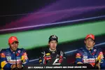 Gallerie: Lewis Hamilton (McLaren), Sebastian Vettel (Red Bull) und Jenson Button (McLaren)
