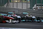 Gallerie: Michael Schumacher (Mercedes) und Nico Rosberg Rad an Rad