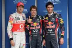 Gallerie: Jenson Button (McLaren), Sebastian Vettel (Red Bull) und Mark Webber (Red Bull)