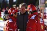 Foto zur News: Luca di Montezemolo (Präsident) mit Felipe Massa und Fernando Alonso