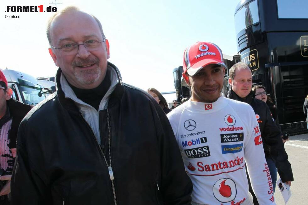 Foto zur News: Manager Didier Coton mit Lewis Hamilton (McLaren)