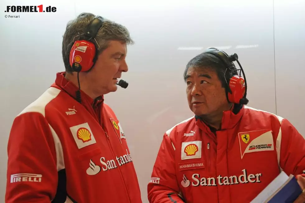 Foto zur News: Steve Clark und Hirohide Hamashima (Ferrari)