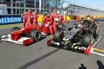 Foto zur News: Fernando Alonso (Ferrari) und Kimi Räikkönen (Lotus)