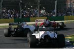 Foto zur News: &quot;Saubere&quot; Vorstellung in Melbourne: Kamui Kobayashi vor Sergio Perez (Sauber) holten zusammen zwölf Zähler - nur zwei Teams (McLaren und Red Bull) holten mehr.