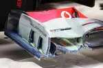 Foto zur News: McLaren-Frontflügel nach einem Test mit FloViz-Farbe