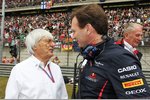 Foto zur News: Bernie Ecclestone (Formel-1-Chef) und Christian Horner (Teamchef)