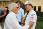 Foto zur News: Bernie Ecclestone (Formel-1-Chef) und Nico Rosberg (Mercedes)