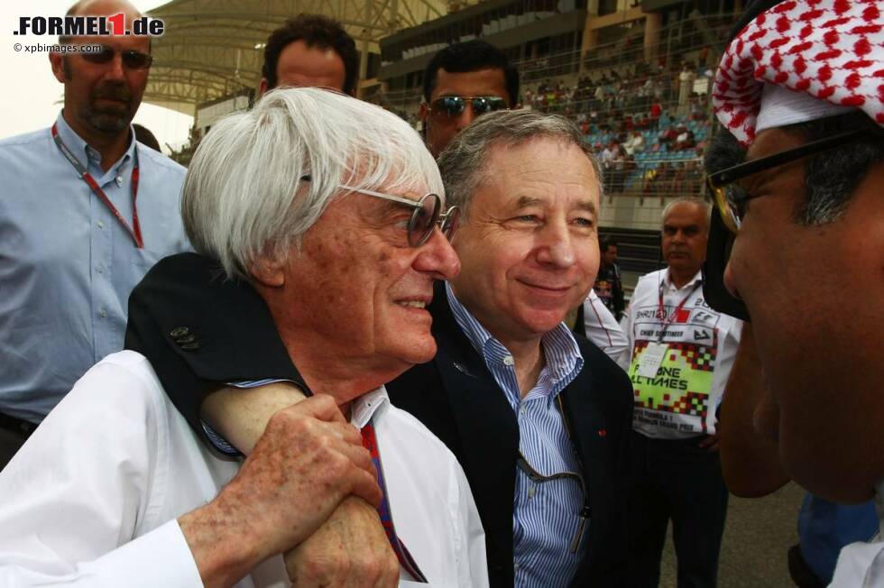 Foto zur News: Bernie Ecclestone (Formel-1-Chef) mit FIA-Präsident Jean Todt