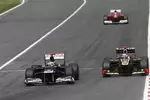 Foto zur News: Pastor Maldonado (Williams), Kimi Räikkönen (Lotus) und Fernando Alonso (Ferrari)