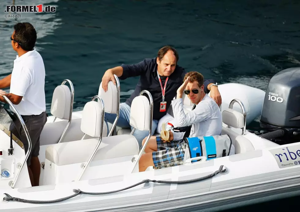 Foto zur News: Sebastian Vettel (Red Bull) und Gerhard Berger