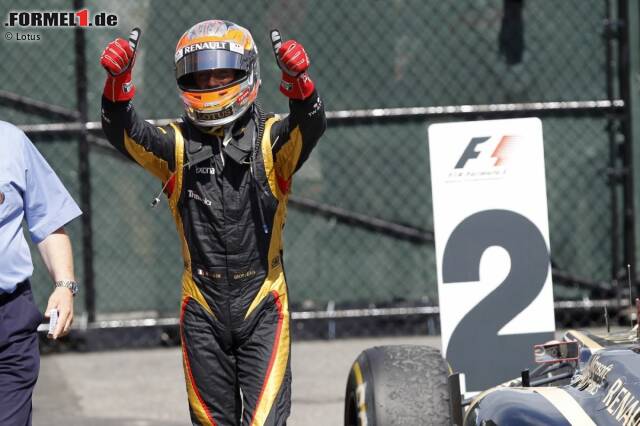 Foto zur News: Näher dran war er nie: In Kanada fehlten dem Lotus-Piloten 2012 gerade einmal 2,5 Sekunden auf Rennsieger Lewis Hamilton. Platz zwei ist bis heute sein bestes Karriereergebnis