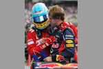 Foto zur News: Fernando Alonso (Ferrari) und Sebastian Vettel (Red Bull)