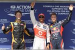 Gallerie: Lewis Hamilton (McLaren), Romain Grosjean (Lotus) und Sebastian Vettel (Red Bull)