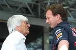 Foto zur News: Bernie Ecclestone (Formel-1-Chef) und Christian Horner (Red-Bull-Teamchef)