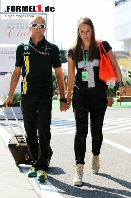 Foto zur News: Heikki Kovalainen (Caterham) mit Freundin Catherine Hyde beim Großen Preis von Ungarn