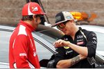 Foto zur News: Fernando Alonso (Ferrari) und Kimi Räikkönen (Lotus)
